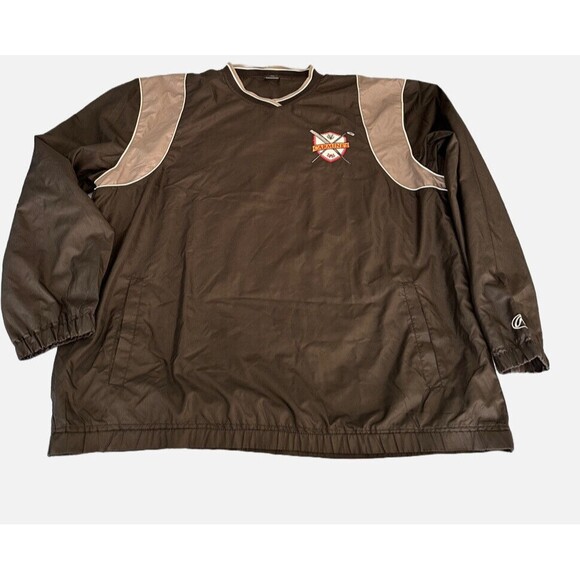 Rawlings Mesh Lined Golf Baseball Windbreaker Black Pullover Men's XL Carmines - Picture 1 of 9